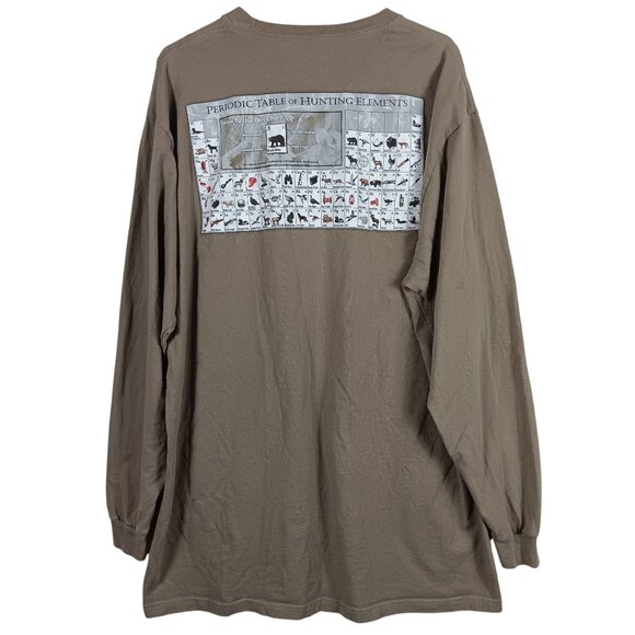 Columbia Periodic Table of Hunting Elements Graphic Long Sleeve T-Shirt Brown LT - Picture 5 of 6